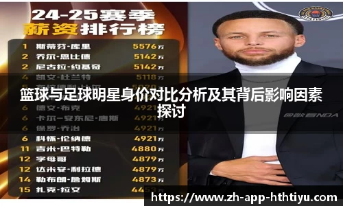 篮球与足球明星身价对比分析及其背后影响因素探讨